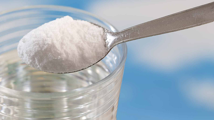 Bicarbonato de sodio con agua